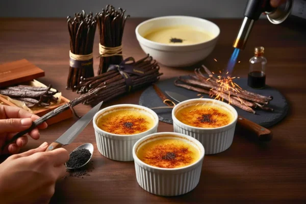 recette crème brulée vanille avec grains