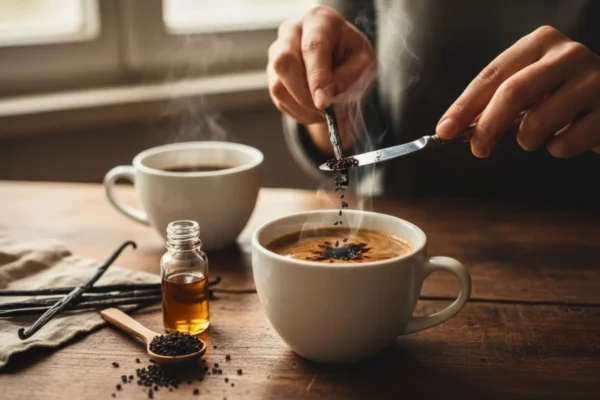 mettre de la vraie vanille dans café